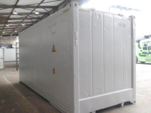 20 Fuss isolierter High Cube Seecontainer gebraucht – Seitenansicht