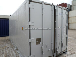 20 Fuss Isoliercontainer gebraucht Standardhöhe – ex Kühlcontainer Aussenansicht